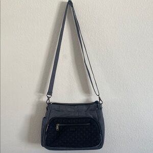 LUG Shimmy Stylish Gray and Black Shoulder Bag